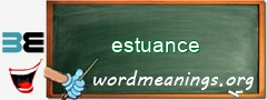 WordMeaning blackboard for estuance